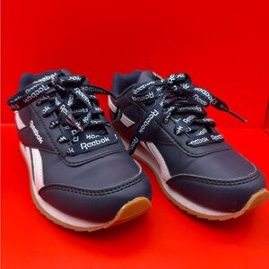 Reebok Kids Navy Blue and White Sneakers